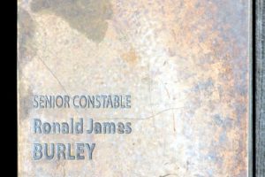 Touch plate at the National Police Memorial, Canberra for Ronald James BURLEY