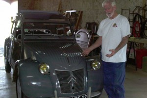 Robert Burgess with a 1959 Deux Chevaux