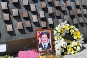 Memorial Tribute to Adam DUNNING, 10 years on. 22 December 2014, National Police Wall of Remembrance, Canberra. Excellent turnout at NPM this morning for Adam and his family. RIP and we remember.