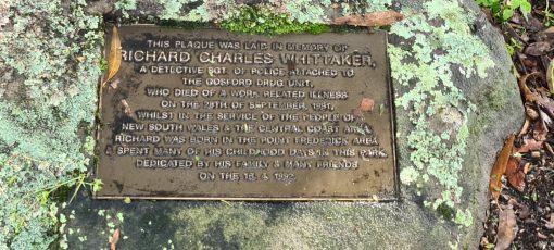 Richard Charles WHITTAKER - Memorial Plaque - Pt Frederick, ( Central Coast ), NSW, as of April 2022. Credit: Kevin Banister.