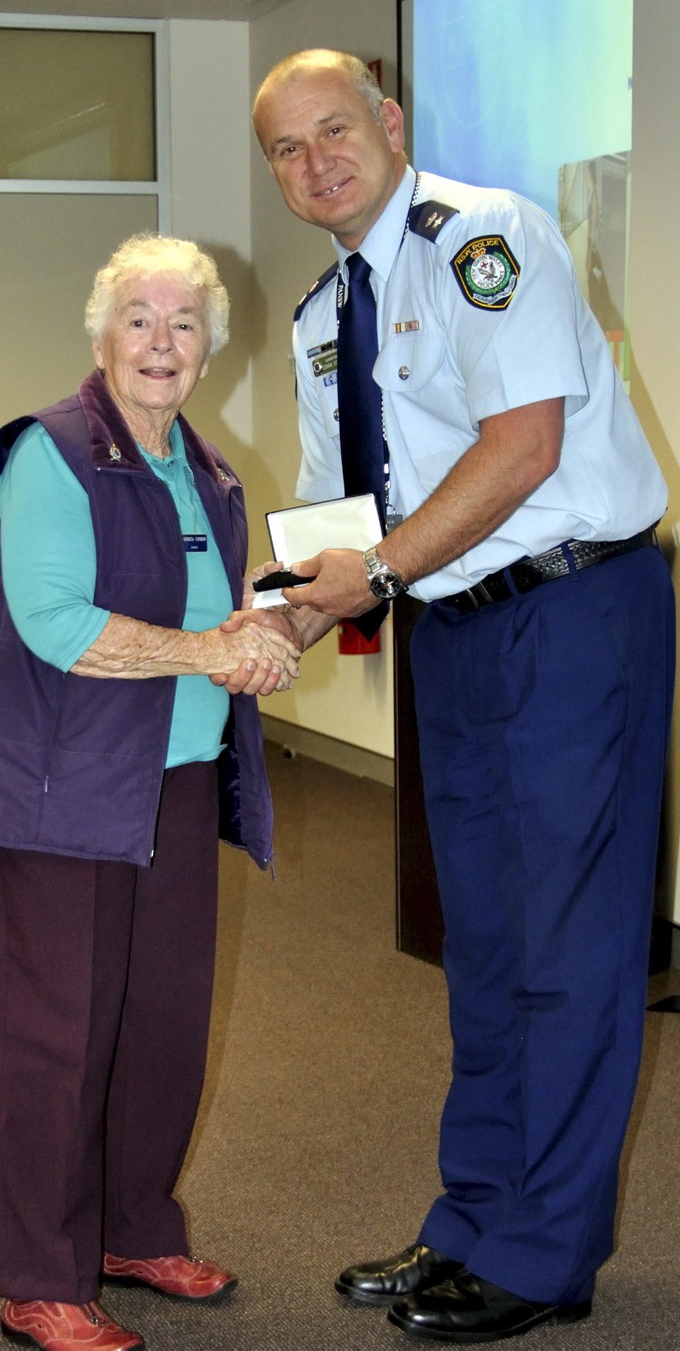 Pat CONDON receiving Gabriel ( Gab ) CONDON's Medal - RIP. https://dev.australianpolice.com.au/gabriel-condon/