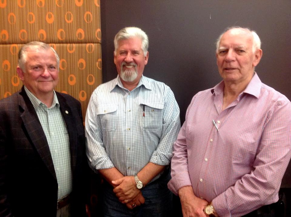Retired Police Commissioner Ken Moroney with Nick Pavlov & Rex Anderson on 20 October 2015