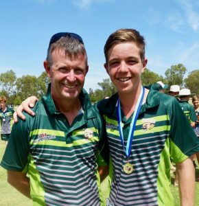 Peter Ensor and his son Luke, a cycling star in the western region.