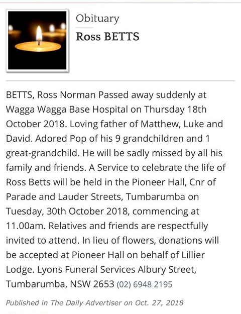 Ross Norman BETTS