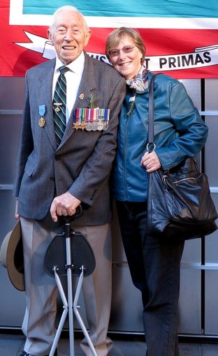 Doug CARTAN with his Daughter on ANZAC Day in Sydney 2017