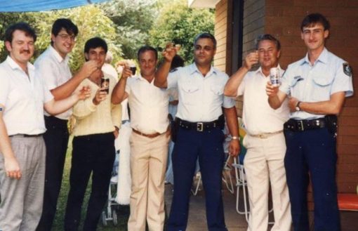 Nail Elias ( centre in uniform )