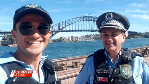 David Vidal and his son Aaron were both in the New South Wales Police Force. (A Current Affair)