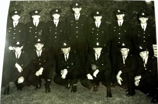 This is a photo of members from my class 103 in 1965 who went from the Academy to Regent Street Police Station. I TOP ROW left to right: Les GRAY, Bill OSBORNE, Don McMILLAN, Ken EARL # 11490 ( RIP - June 2020 ), Graham GUNN, Lindsay SPENCE, Graham SPRING.<br /> BOTTOM ROW left to right: Danny CUSACK, Don HAMILTON, ? , Ken ?, Bob SEPPING, and Robert WALKER.