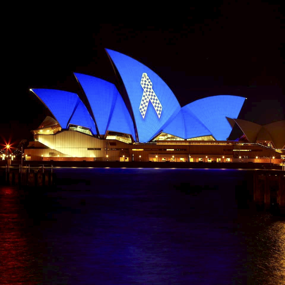 Sydney Opera House Police Memorial Ribbon Police Remembrance Day 29 September 2020