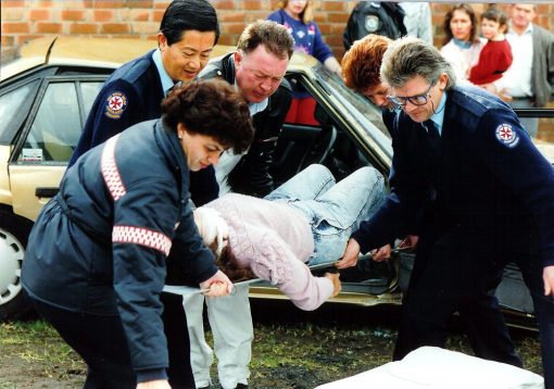 John BYERS, JB, Johnny BYERS, PARAMEDIC PETER TO, A/O HELEN WELLS, SGT JOHN BYERS, A/O PAULINE CONROY, PARAMEDIC CLIFF BAKER<br /> 1990