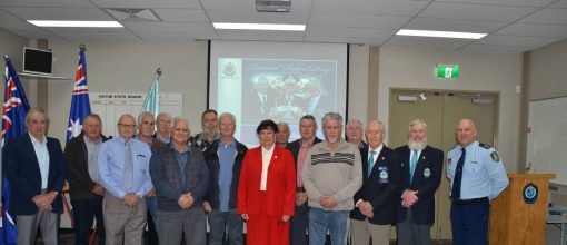 Former Shoalhaven police and now retired officers at the local Retired Police Officers Day with Shoalhaven Local Area Command Acting Superintendent Joe Thone (far right) Ron Akhurst, Nev Whalan, Bob Groensten, Jack Thoroughgood, John Rudd, Bryant Smith, Ron Cox, Mick Rigg, Jayne Hewitt, Doug McLeod, Adrian Danslow, Bob Hutchison, Steve Jones, Bob Williamson and John Crockett.